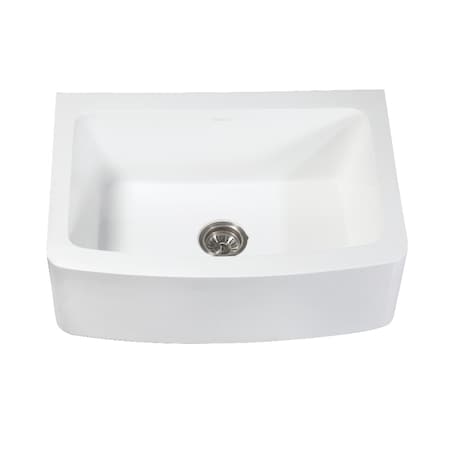 GKFA30229 Solid Surface 30 X 22 Farmhouse Sgl Bowl Kitchen Sink,Wht